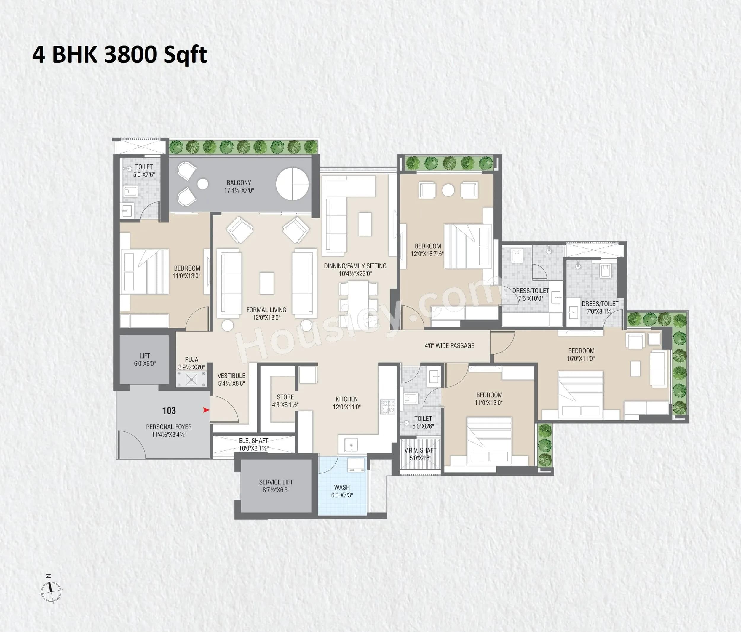 Unit plan - 2090 sq.ft.
