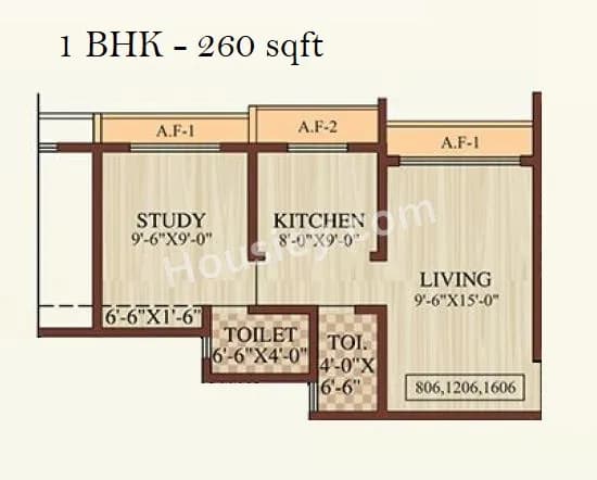Unit plan - 260 sq.ft.
