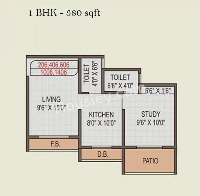 Unit plan - 380 sq.ft.