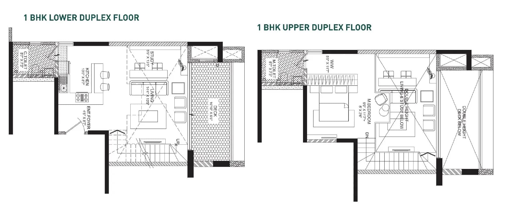Unit plan - 738 sq.ft.