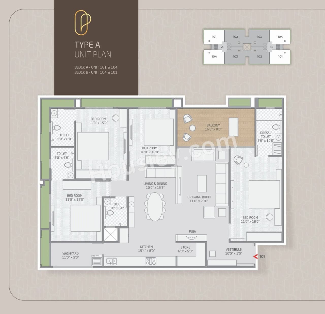 Unit plan - 2025 sq.ft.