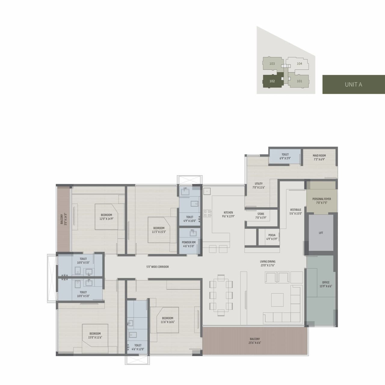 Unit plan - floor layout