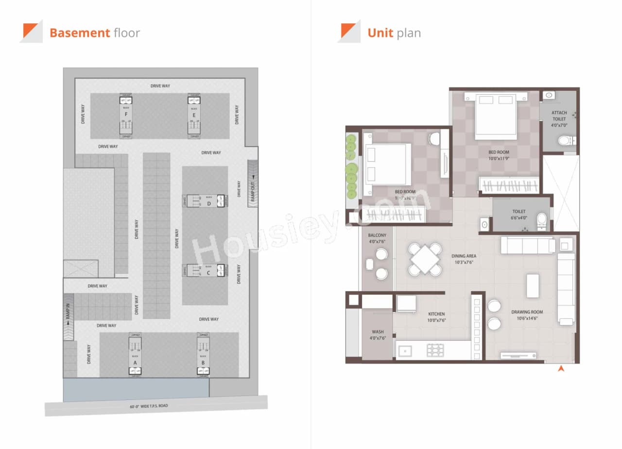 Unit plan - 807 sq.ft.