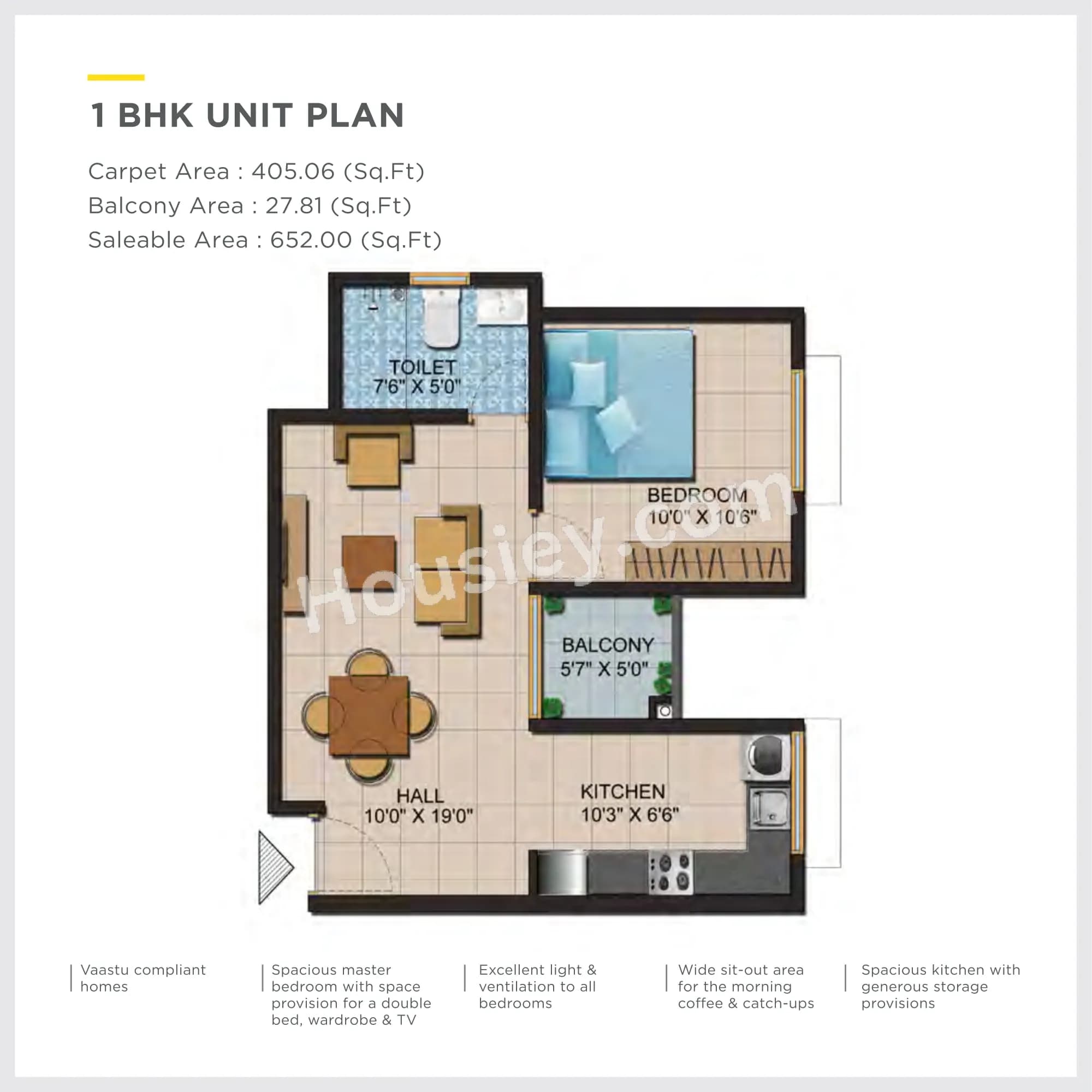 Unit plan - 405 sq.ft.