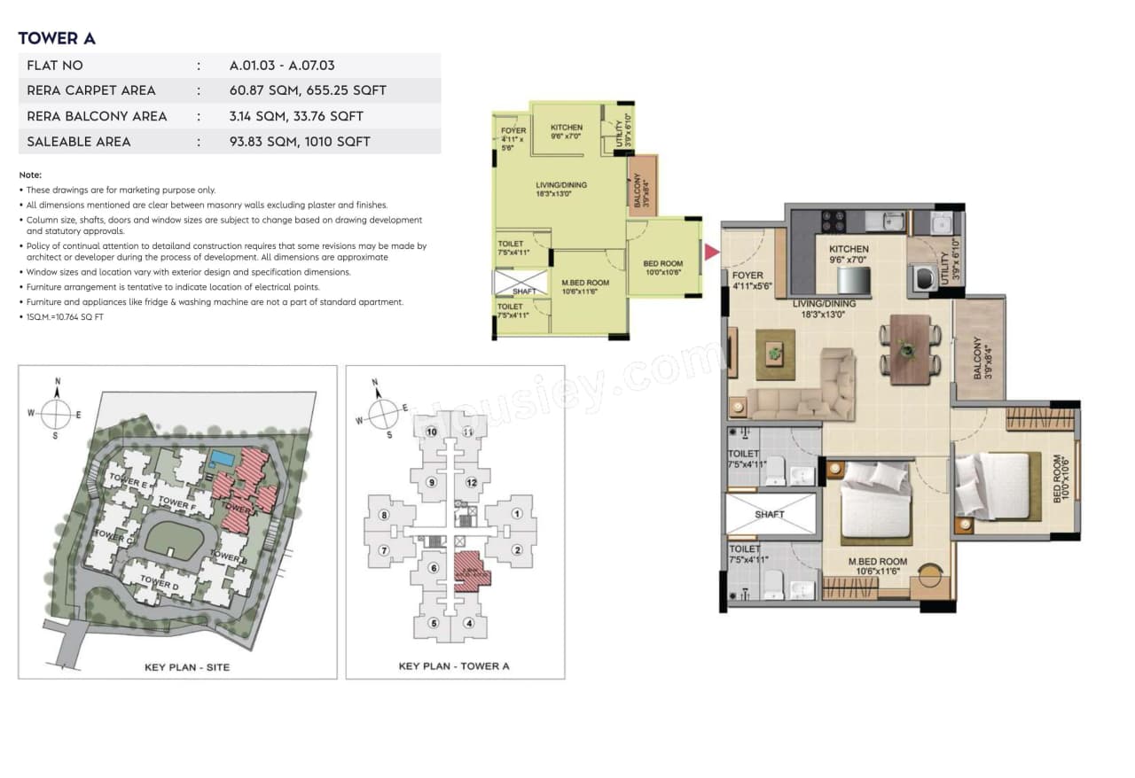 Unit plan - 669 sq.ft.