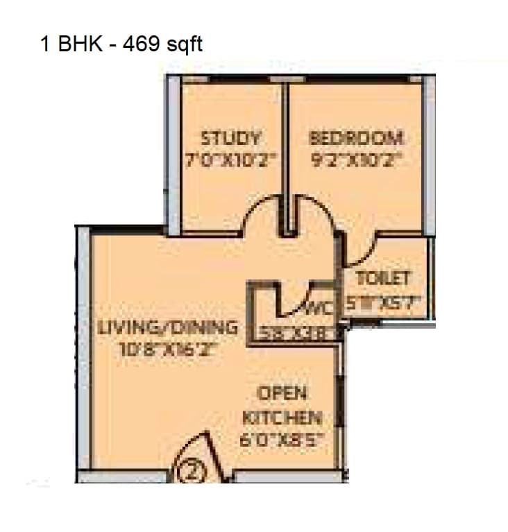 Unit plan - 469 sq.ft.