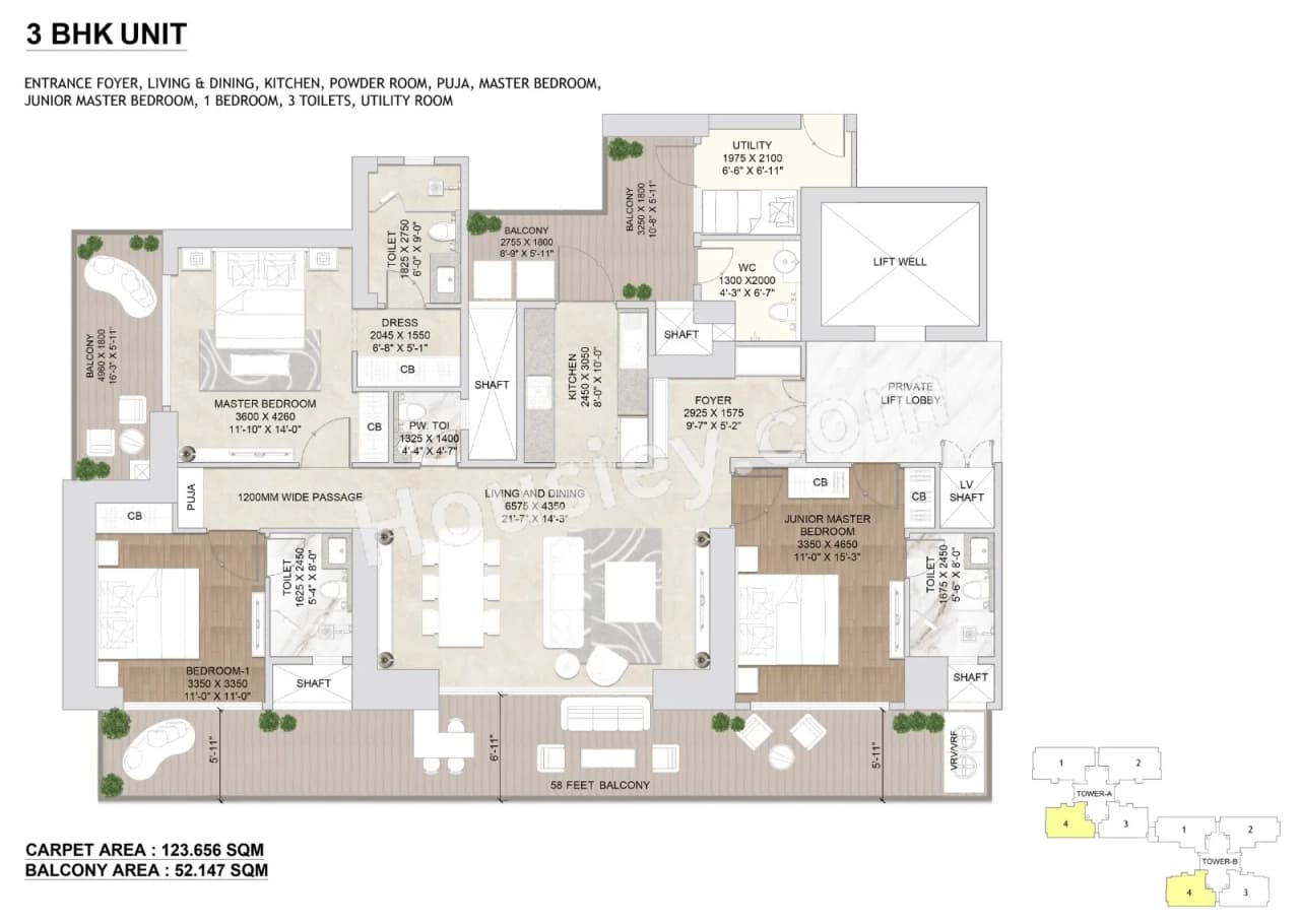 Unit plan - 1331 sq.ft.