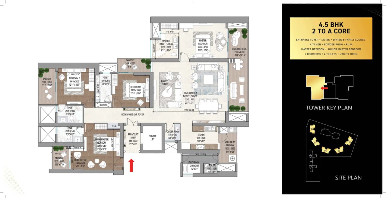 Unit plan - 2457 sq.ft.