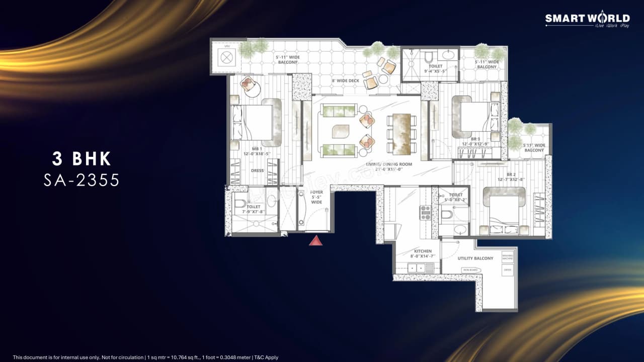 Unit plan - 1531 sq.ft.