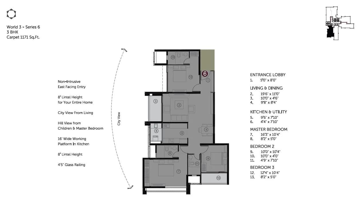 Unit plan - 1171 sq.ft.