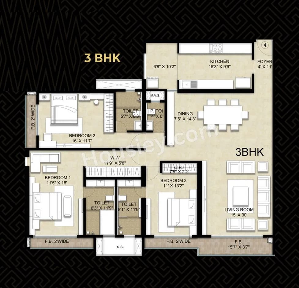 Unit plan - 1790 sq.ft.