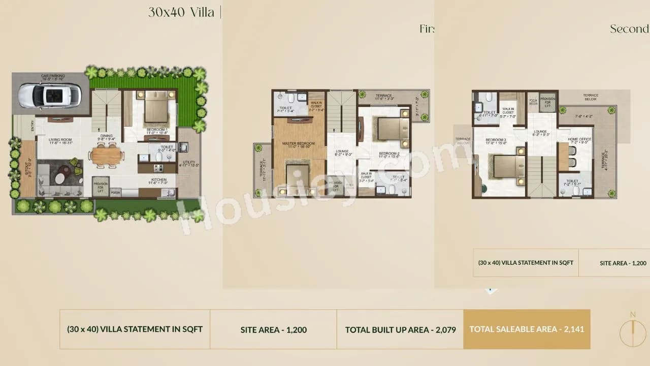 Unit plan - 1200 sq.ft.