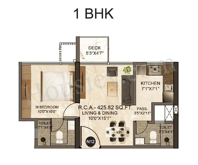 Unit plan - 426 sq.ft.
