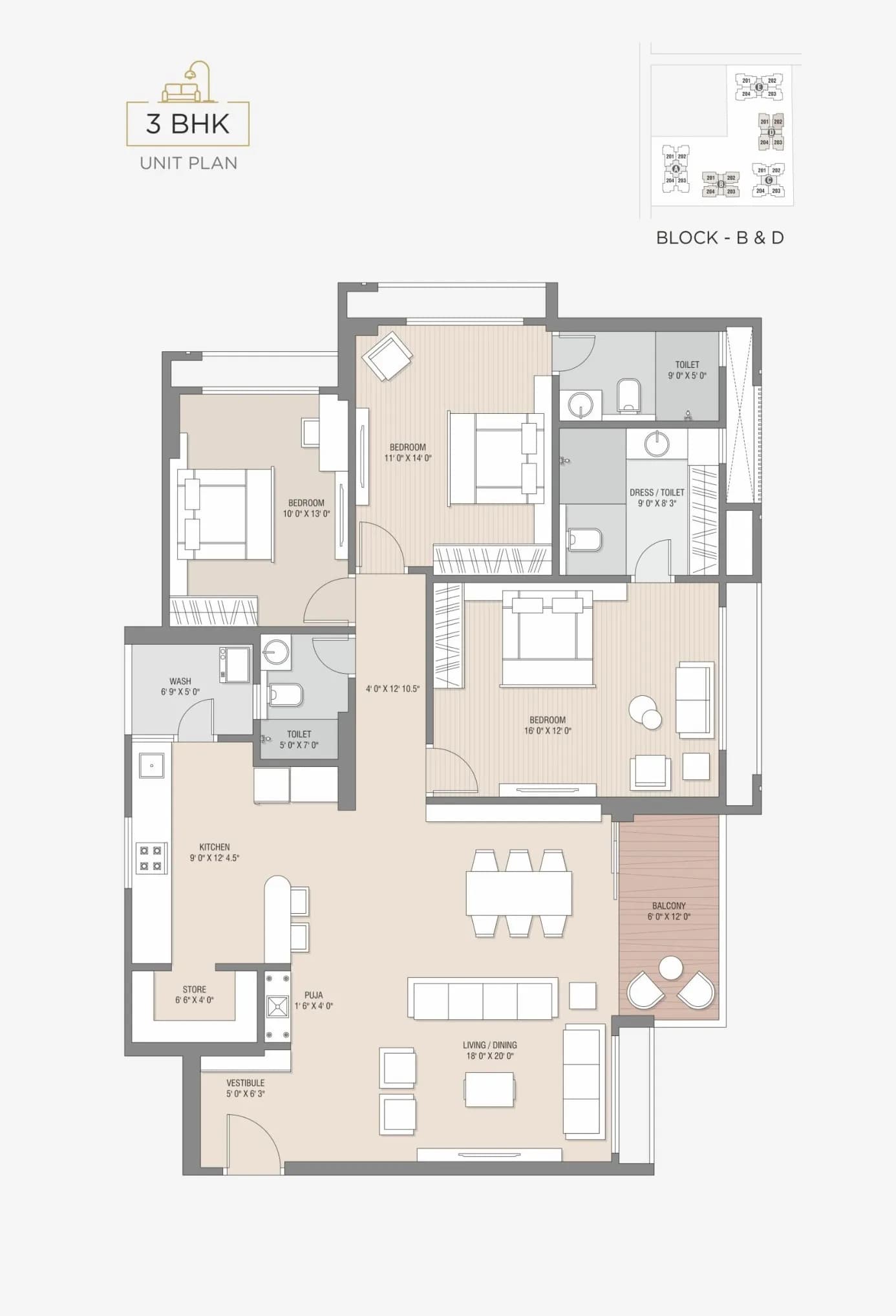 Unit plan - floor layout
