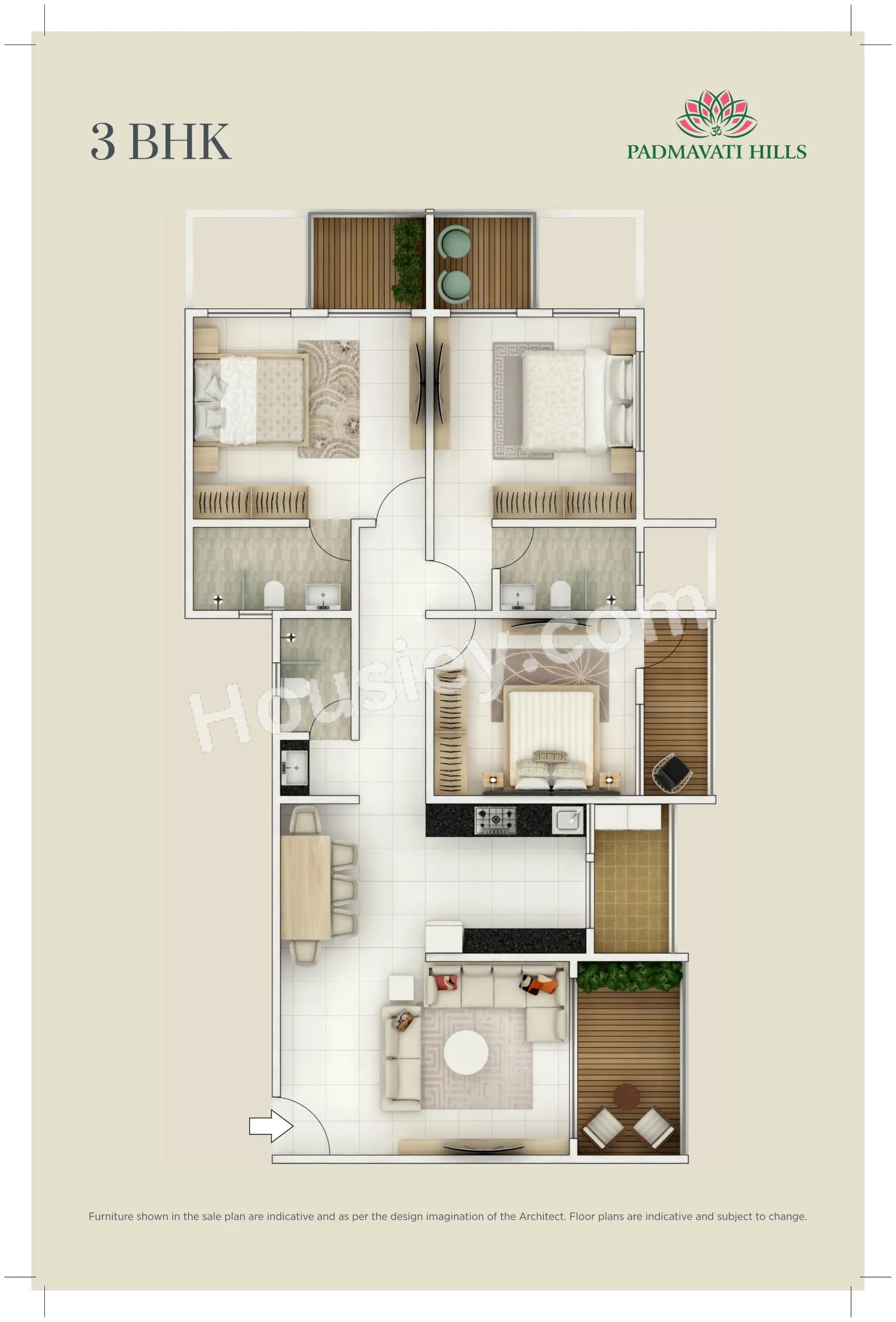 Unit plan - 1308 sq.ft.