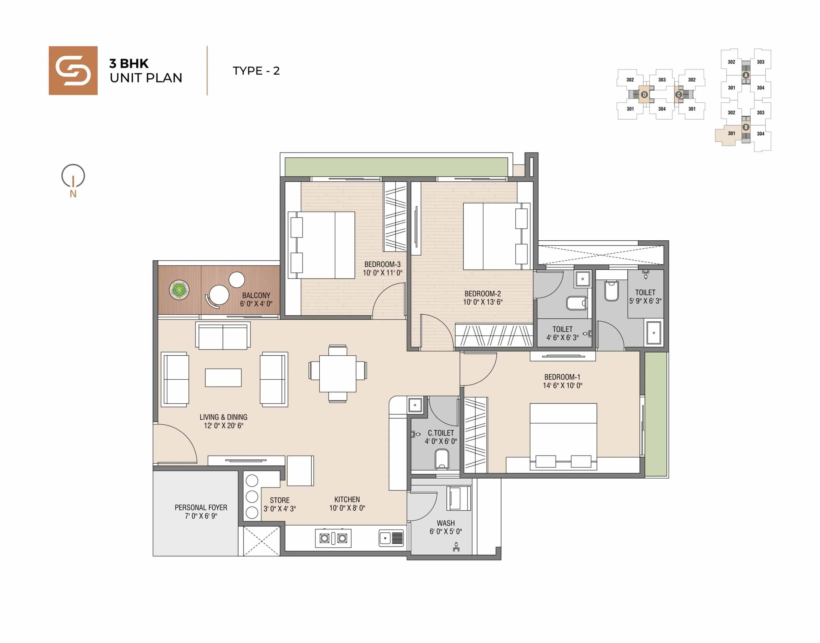 Unit plan - floor layout