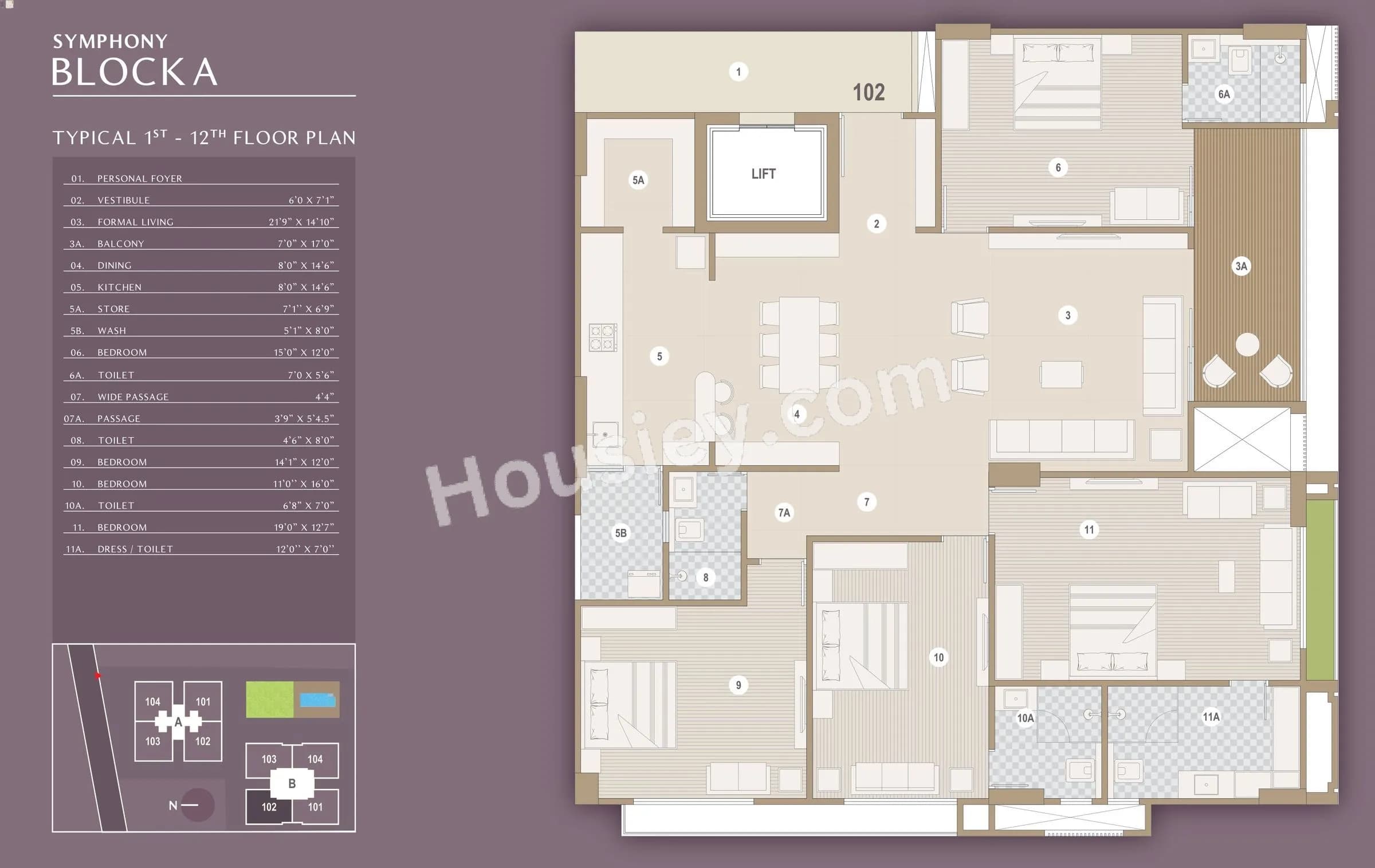 Unit plan - 1920 sq.ft.