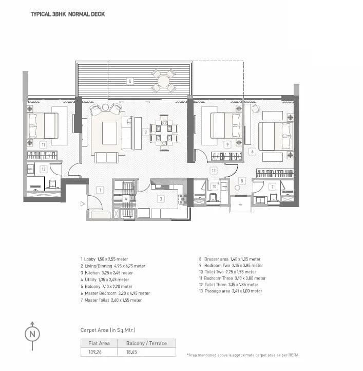 Unit plan - 1377 sq.ft.