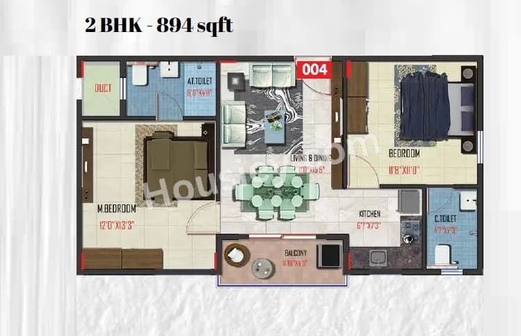 Unit plan - 625 sq.ft.