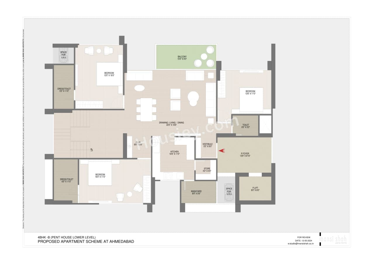 Unit plan - 2035 sq.ft.