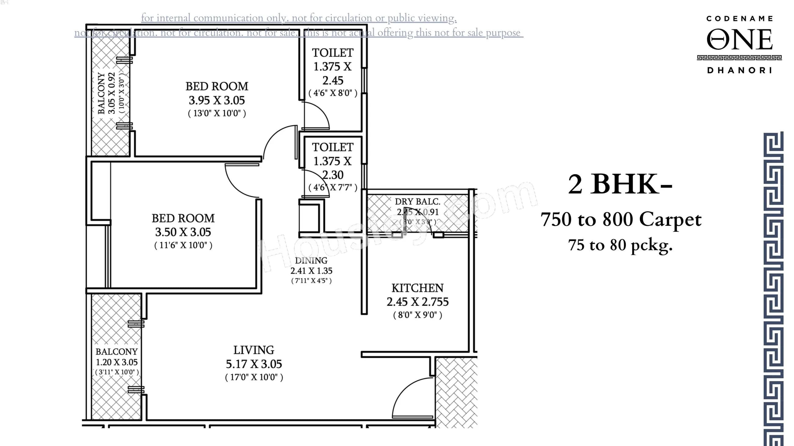 Unit plan - 750 sq.ft.