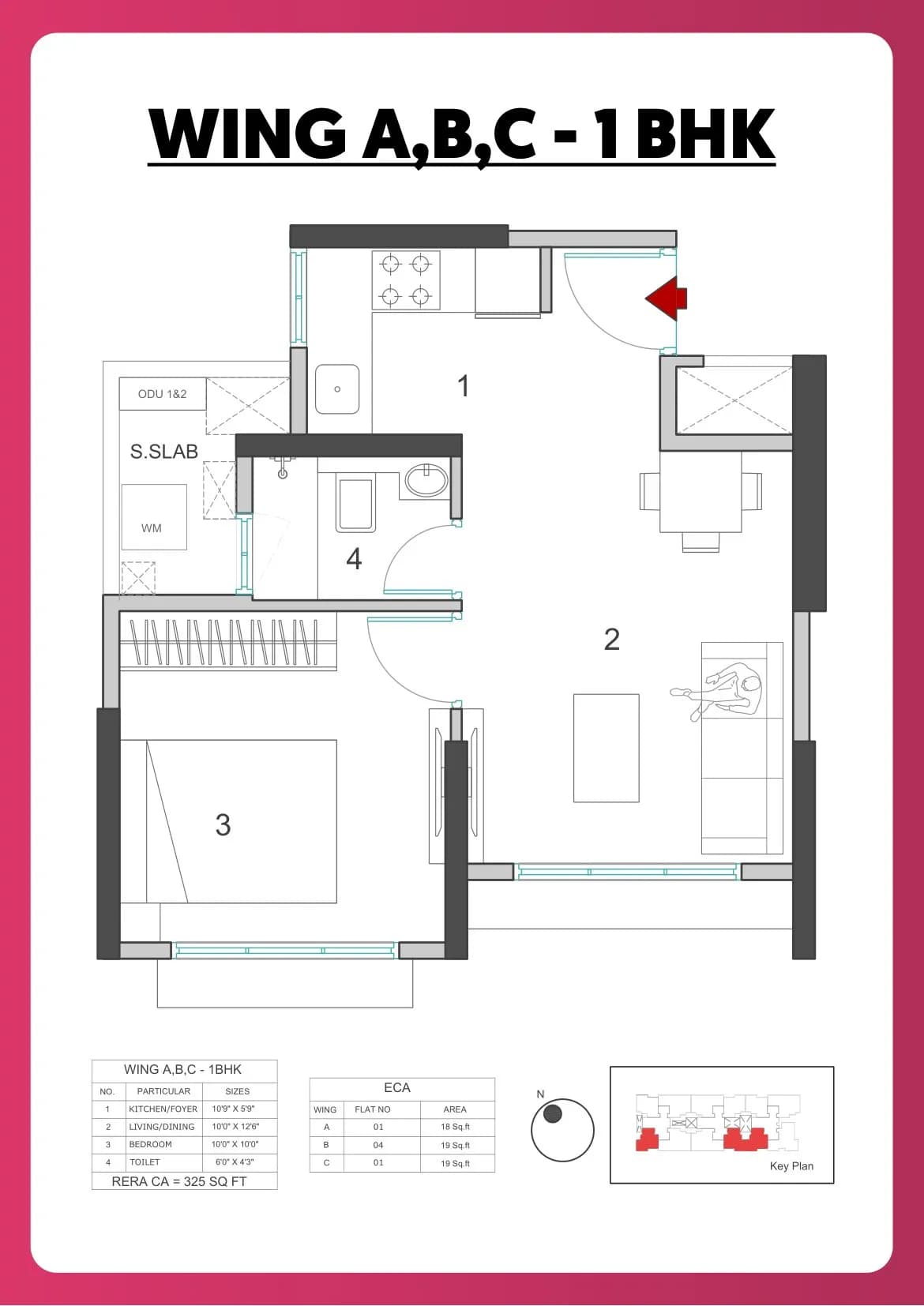 Unit plan - 345 sq.ft.