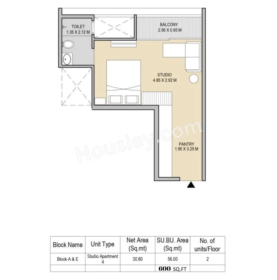 Unit plan - 330 sq.ft.
