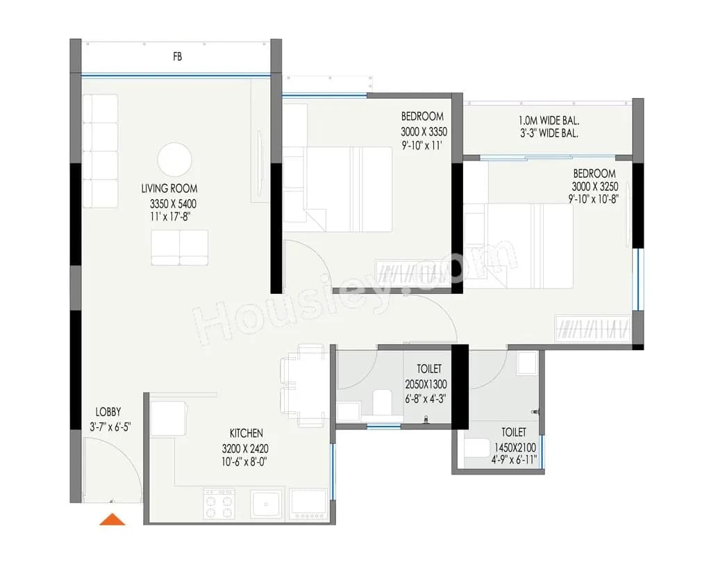Unit plan - 700 sq.ft.
