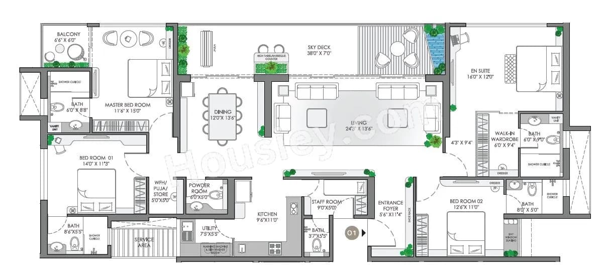 Unit plan - 2245 sq.ft.