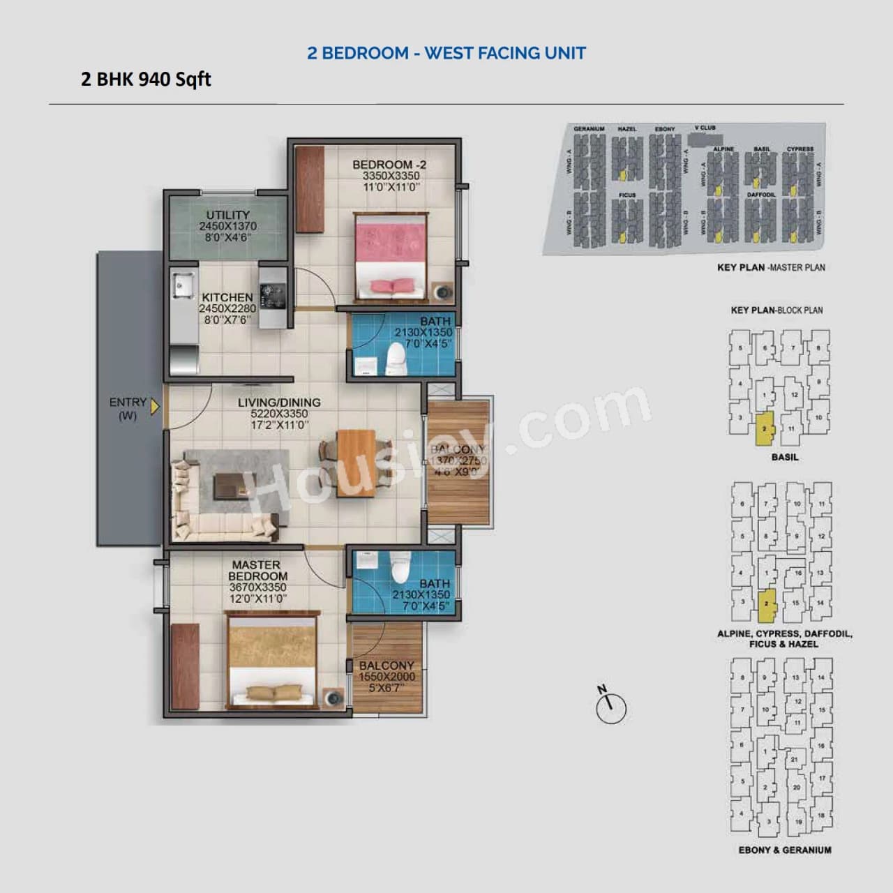 Unit plan - 752 sq.ft.