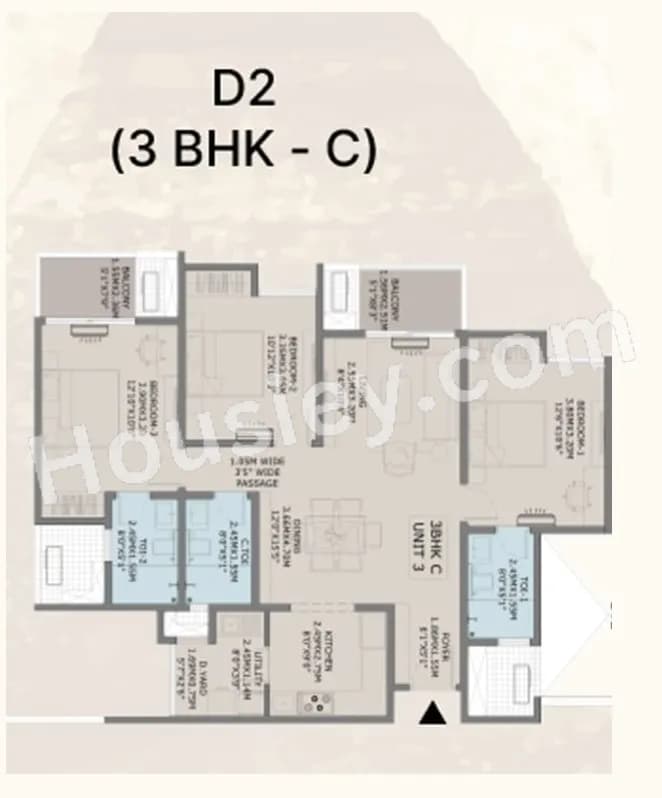 Unit plan - 1069 sq.ft.