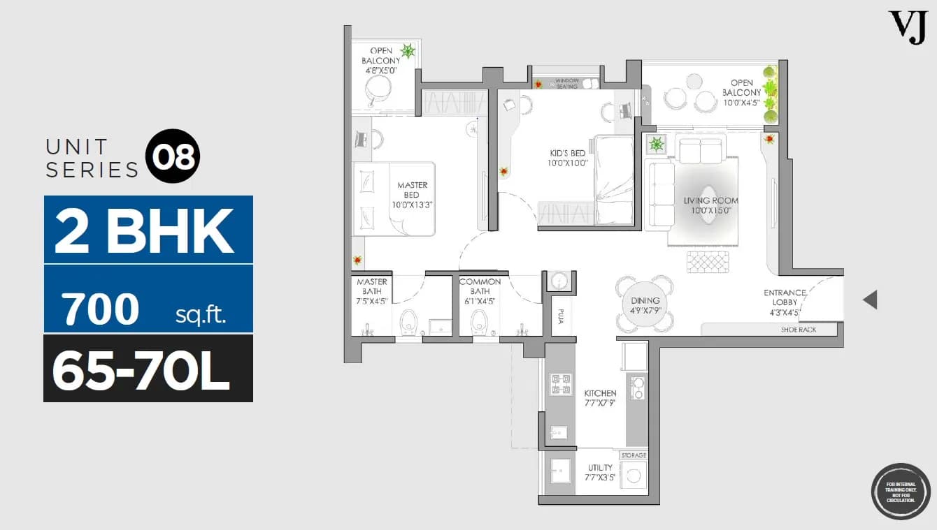 Unit plan - 700 sq.ft.