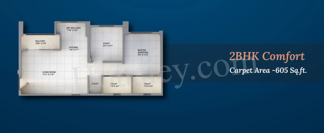 Unit plan - 605 sq.ft.