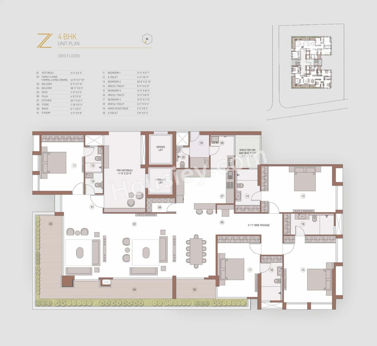Unit plan - 3698 sq.ft.