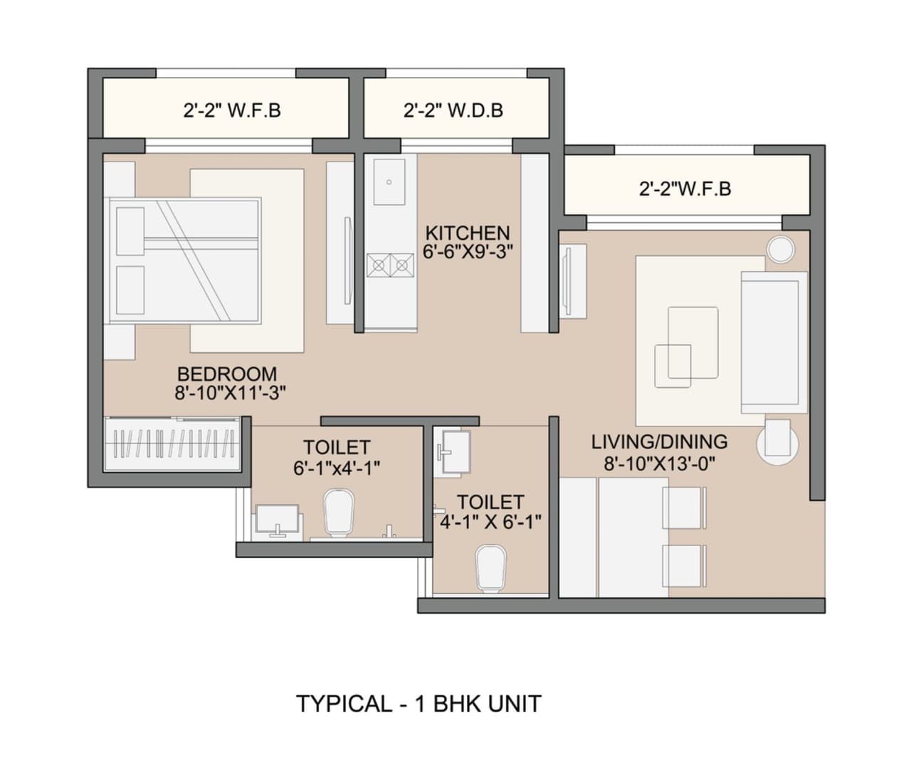 Unit plan - 392 sq.ft.