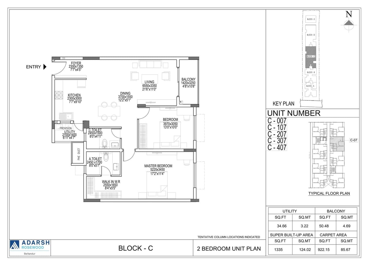 Unit plan - 921 sq.ft.