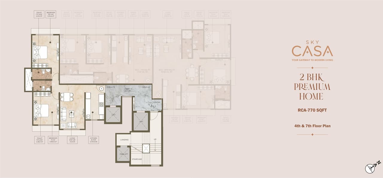 Unit plan - 700 sq.ft.