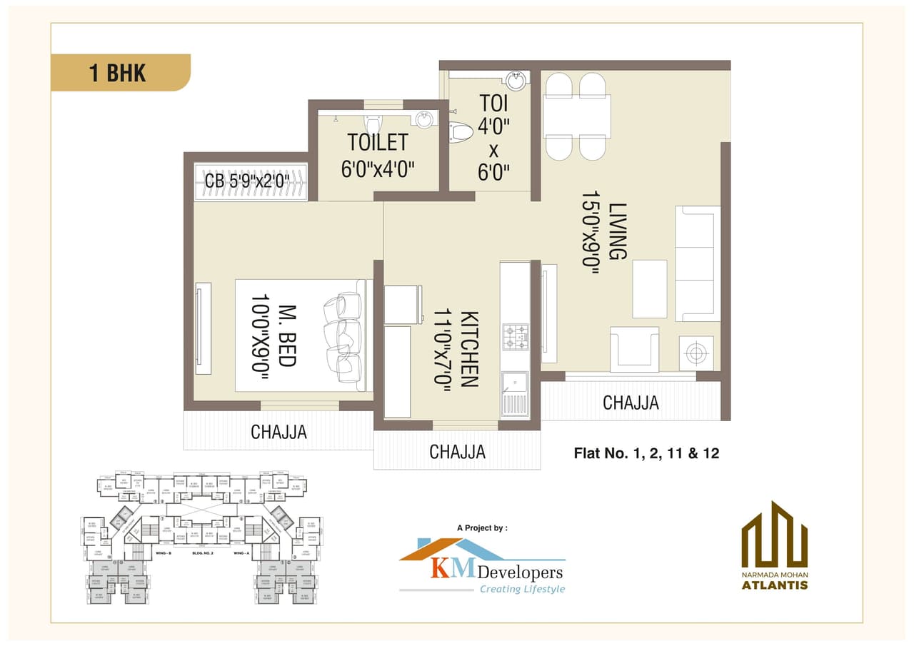 Unit plan - 376 sq.ft.