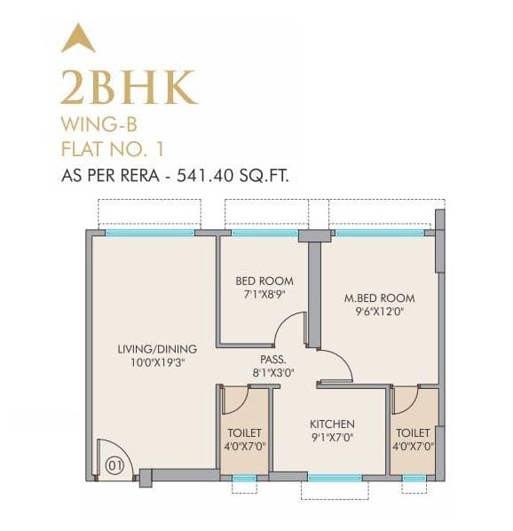 Unit plan - 541 sq.ft.