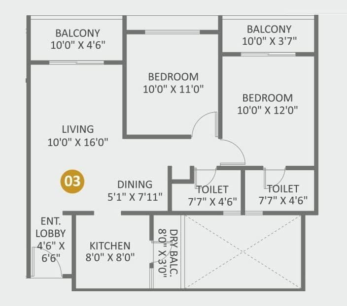 Unit plan - 759 sq.ft.