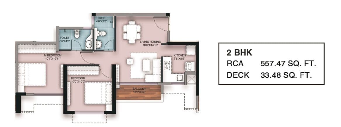 Unit plan - 590 sq.ft.