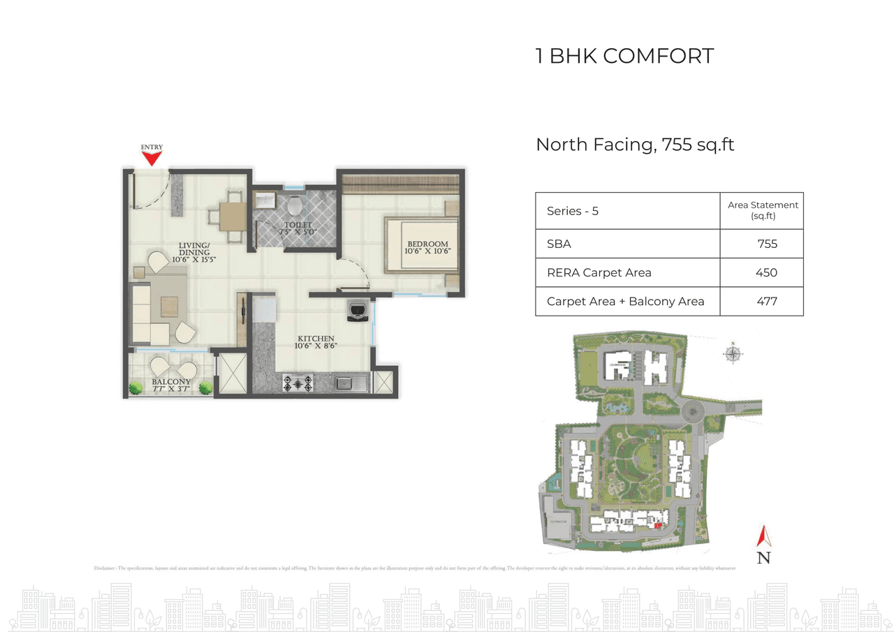 Unit plan - 528 sq.ft.