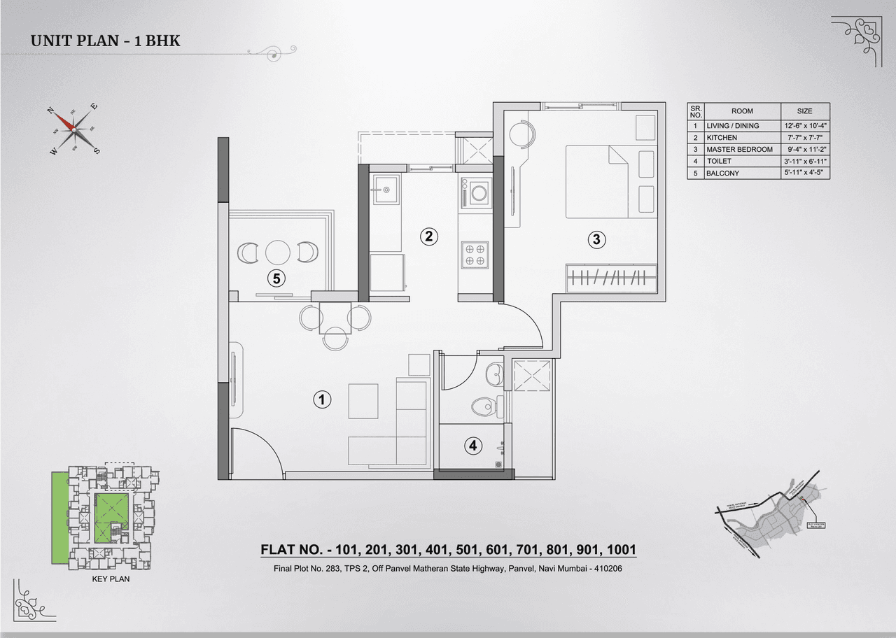 Unit plan - 397 sq.ft.