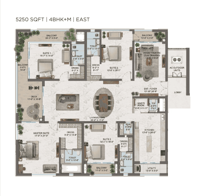Unit plan - 3675 sq.ft.
