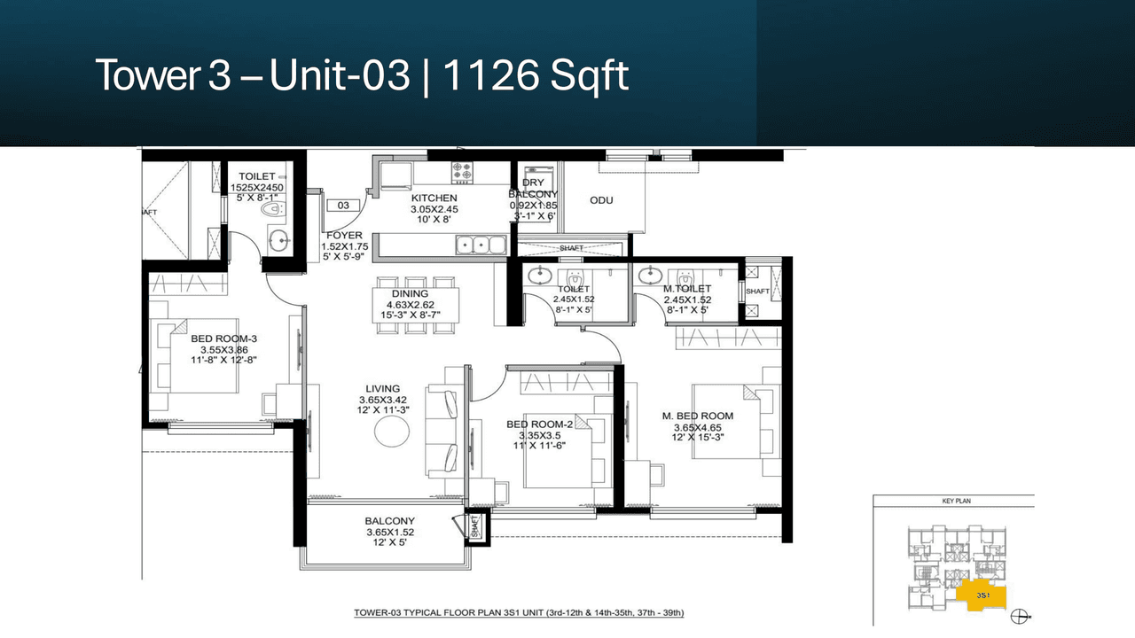 Unit plan - 1126 sq.ft.