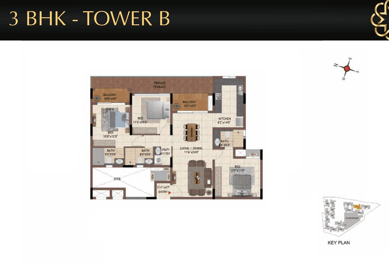 Unit plan - 1070 sq.ft.