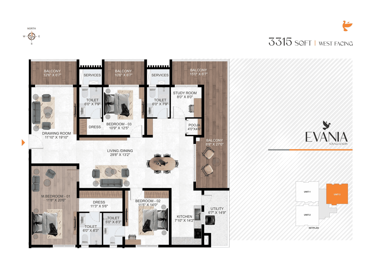Unit plan - 2320 sq.ft.