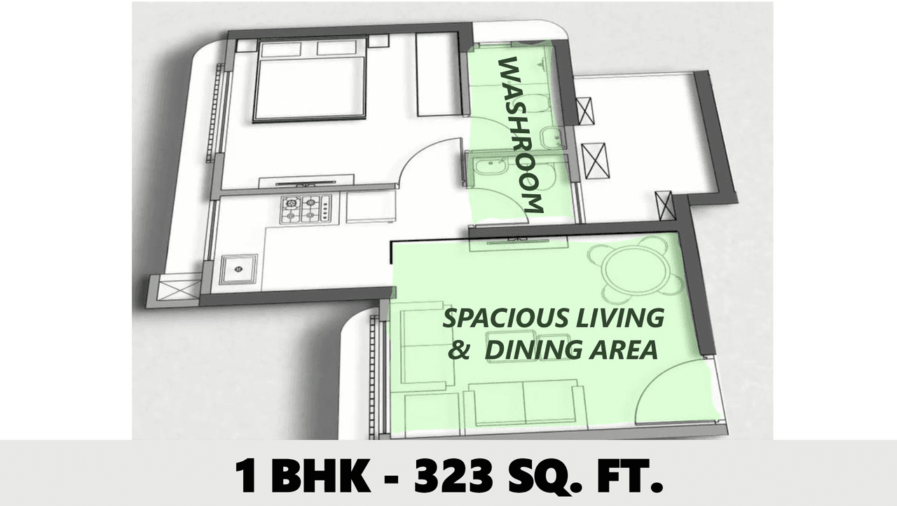 Unit plan - 323 sq.ft.