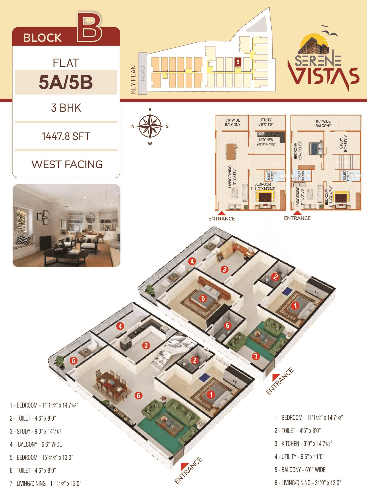 Unit plan - 869 sq.ft.
