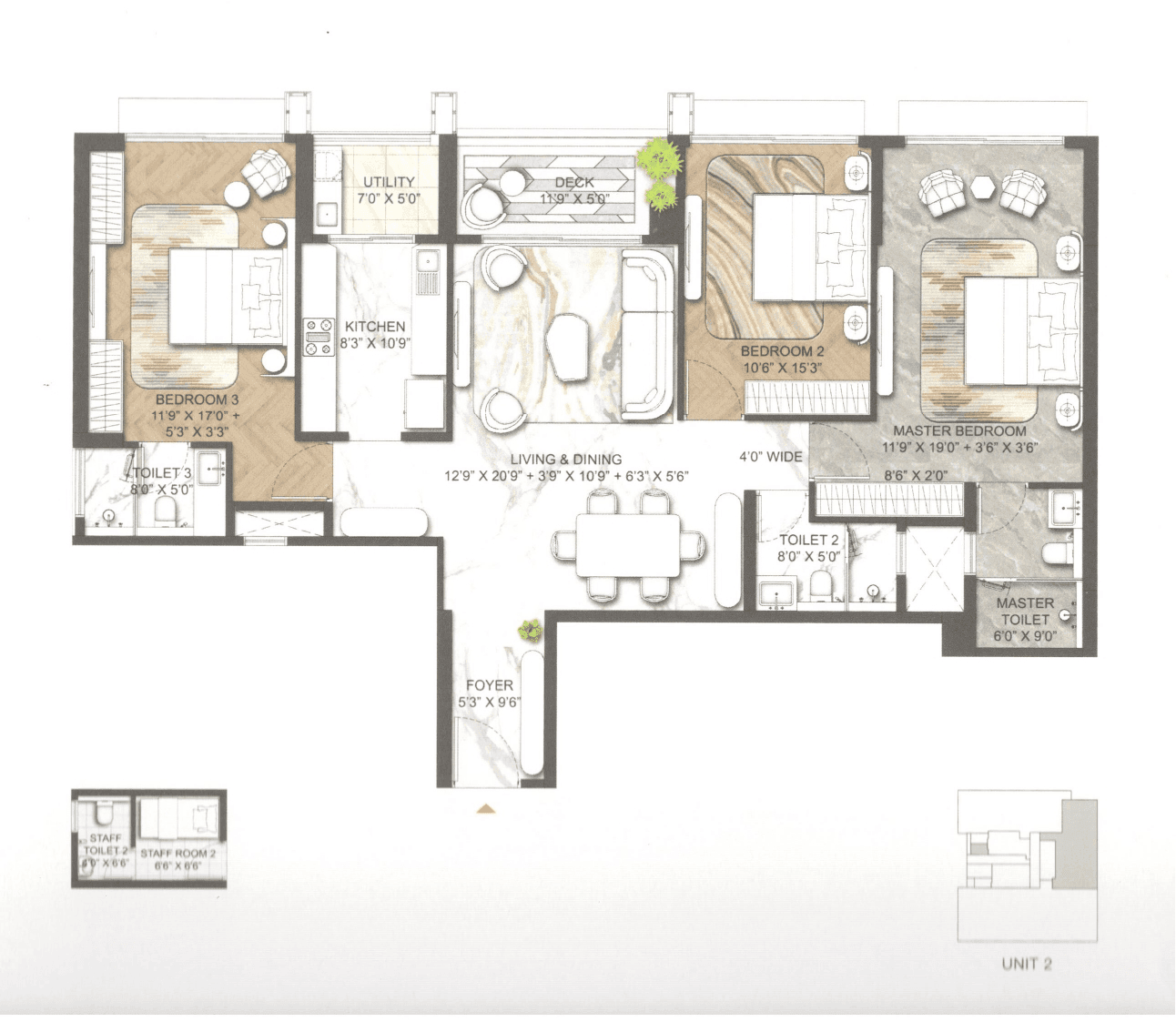 Unit plan - 1488 sq.ft.